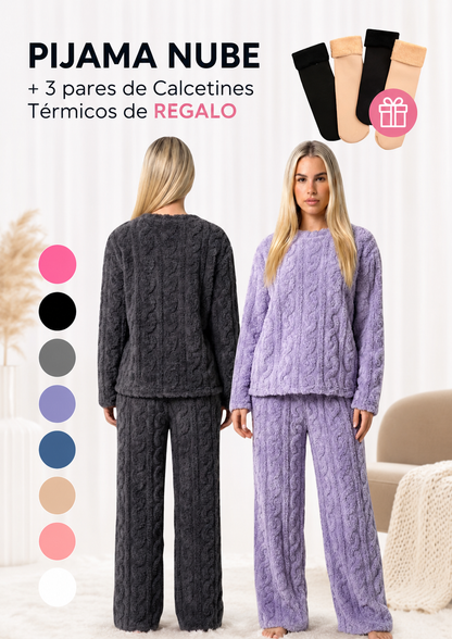 PIJAMA NUBE + 3 PARES CALCETINES DE REGALO